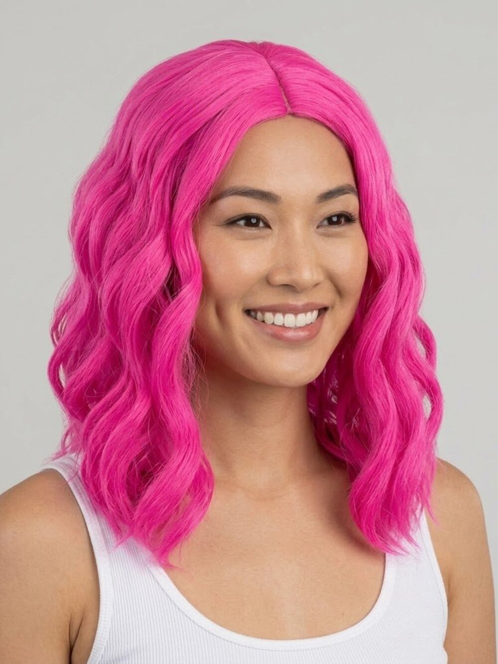 Pink Body Wave Wig Costume Cosplay Synthetic